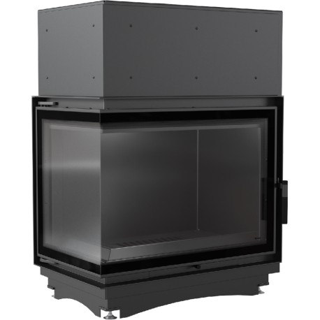 Wkład kominkowy z płaszczem wodnym Amelia 24 kW lewy BS z wężownicą z szybą DECO